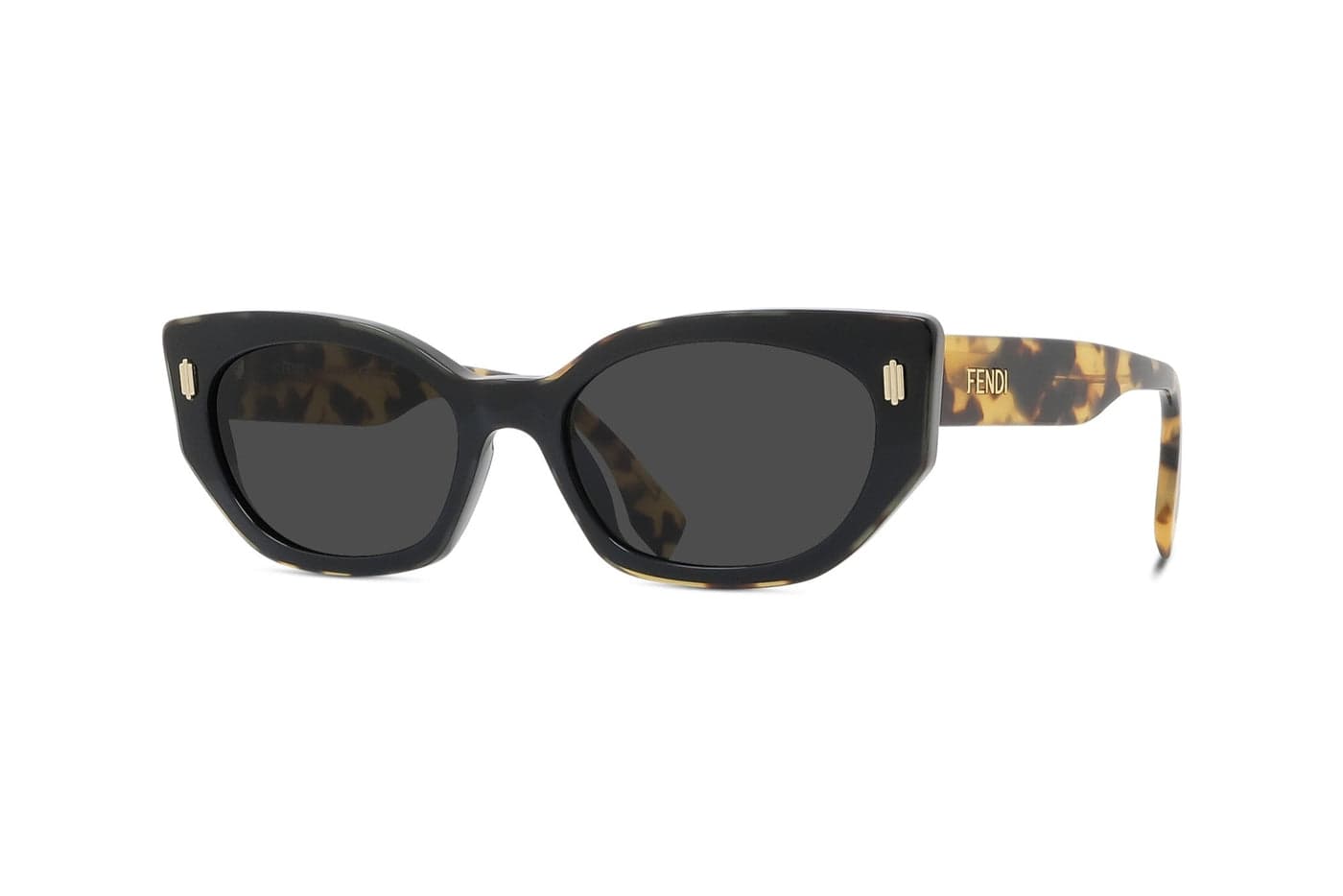 Fendi - Bold Geometric Sunglasses (Black | Smoke)