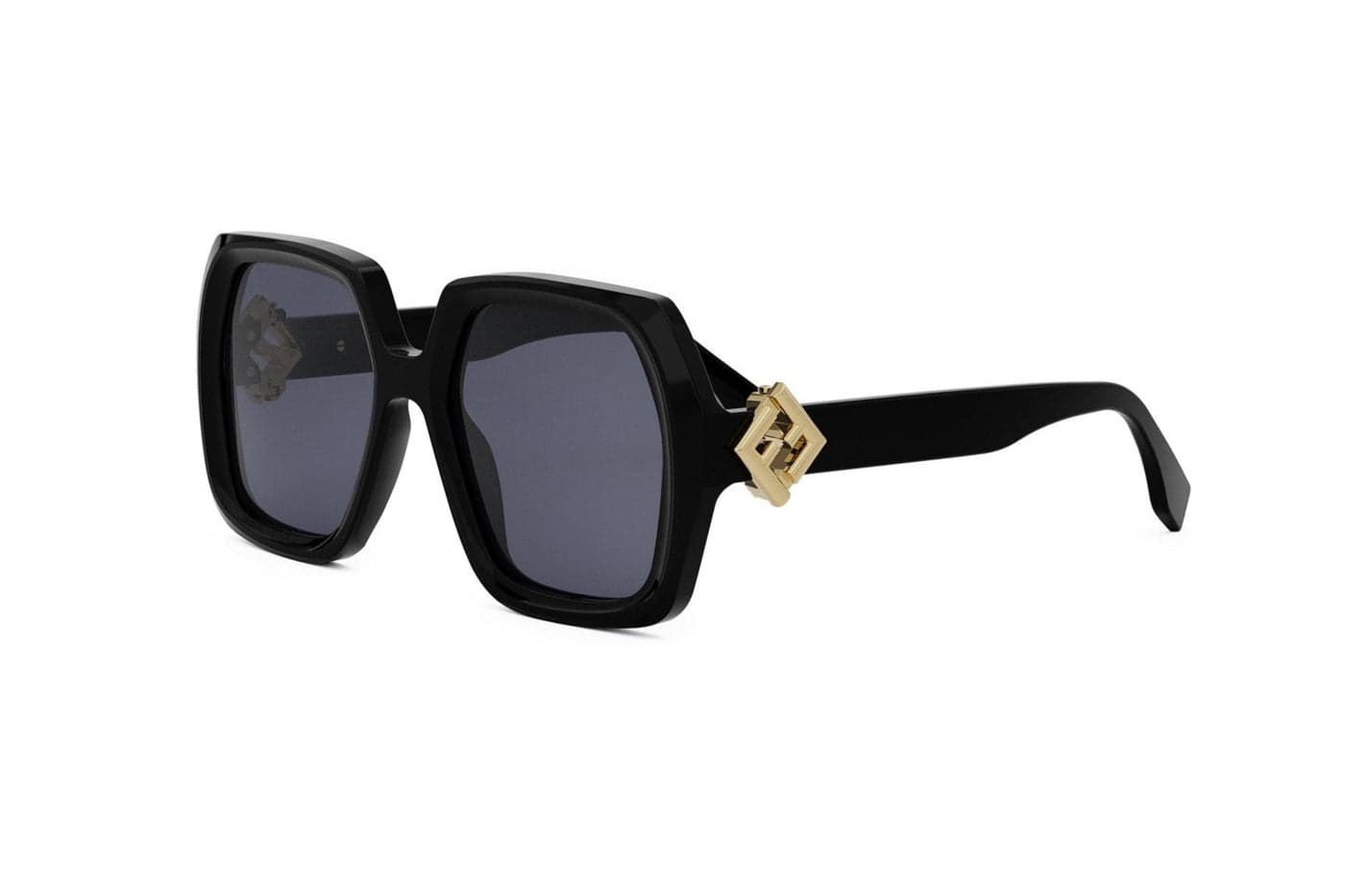 Fendi - FF Diamonds Black Square Sunglasses