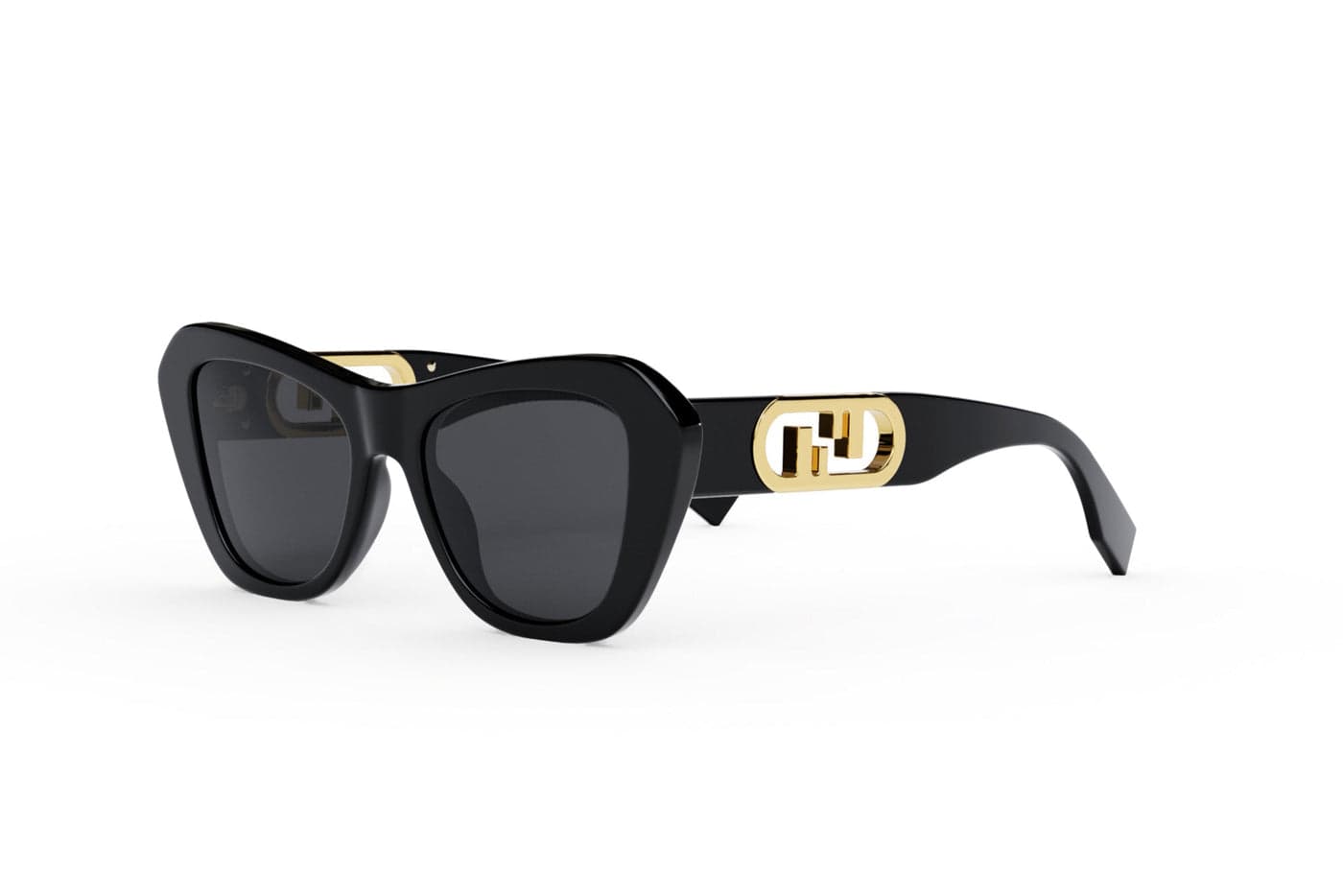 Fendi - O'Lock Black Rectangular Sunglasses